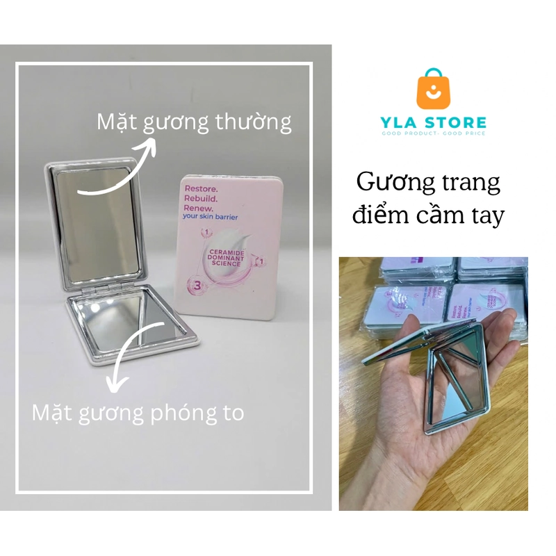 Gương Trang Điểm Mini Gấp Gọn 2 Mặt Soi – Gương Cầm Tay Xinh Xắn, Giá Rẻ 549861