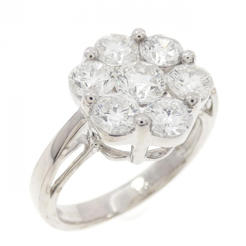 Nhẫn kim cương hoa K18WG 2.00CT - Hàng hiệu Authentic 850602