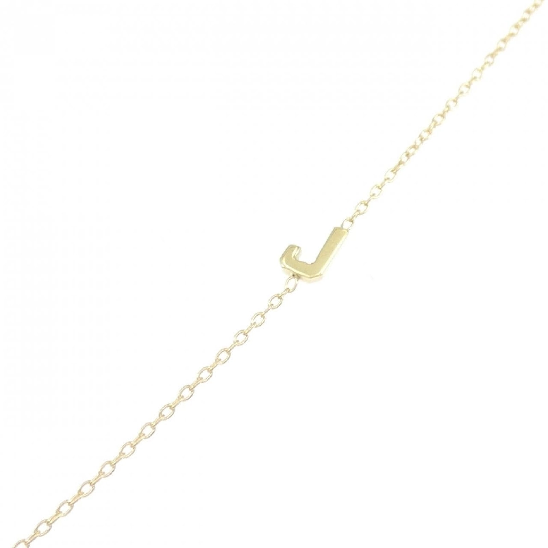 K18YG Chữ cái J Dây chuyền - Hàng hiệu Chính hãng 860370