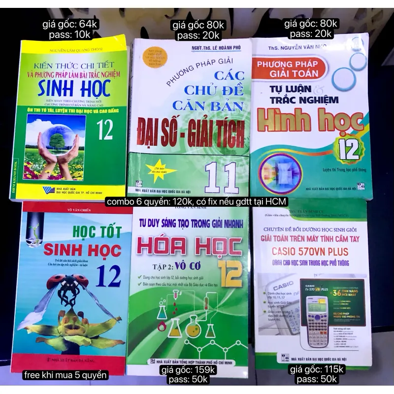 Combo 6 Sách ôn luyện thi đại học 1009670