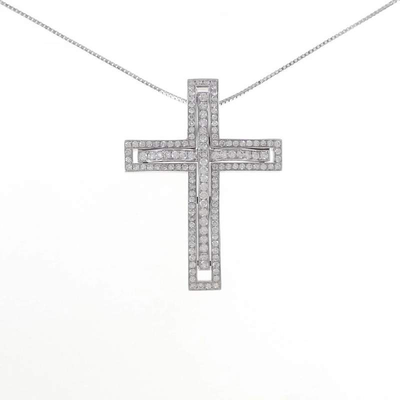 K18WG Dây chuyền kim cương chéo 2.125CT - Hàng hiệu Chính hãng 859393