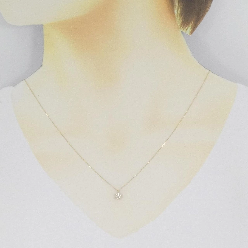 K18YG Solitaire Dây chuyền kim cương 0.30CT - Hàng hiệu Chính hãng 859462