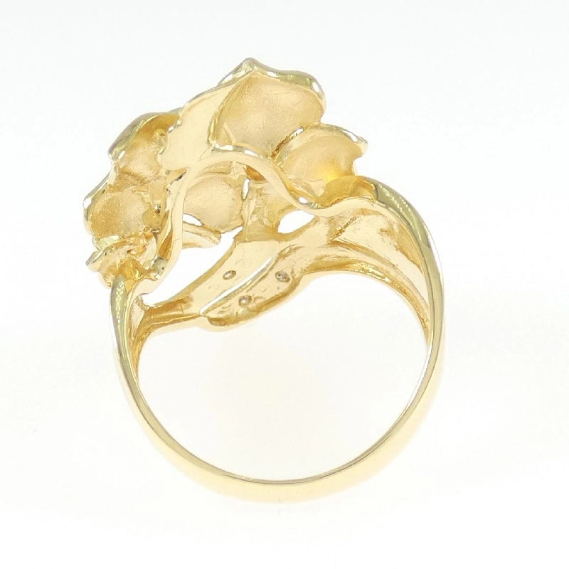 Nhẫn kim cương hoa K18YG 0.19CT 670159