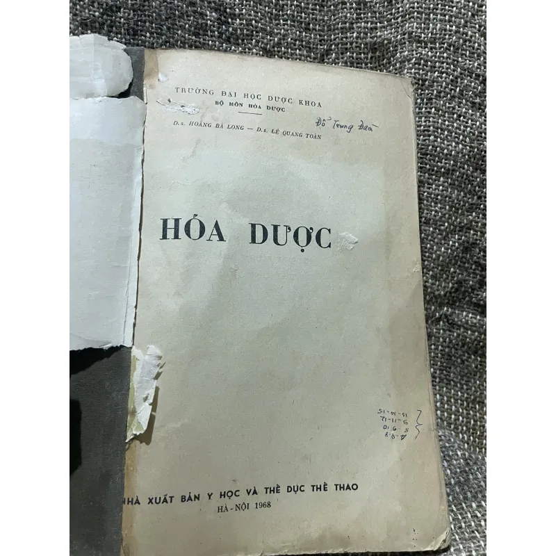 Hoá dược 2 tập  - hơn 700 trang khổ lớn - sách y  1009137