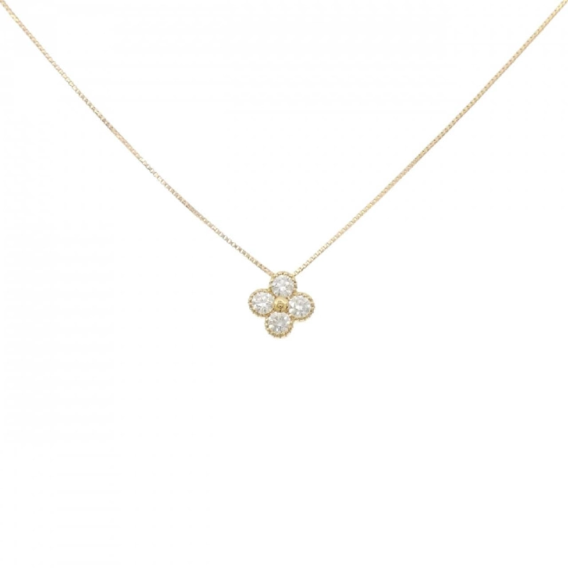 K18YG Hoa Đá Kim Cương Dây Chuyền 0.300CT - Hàng hiệu Chính hãng 860907