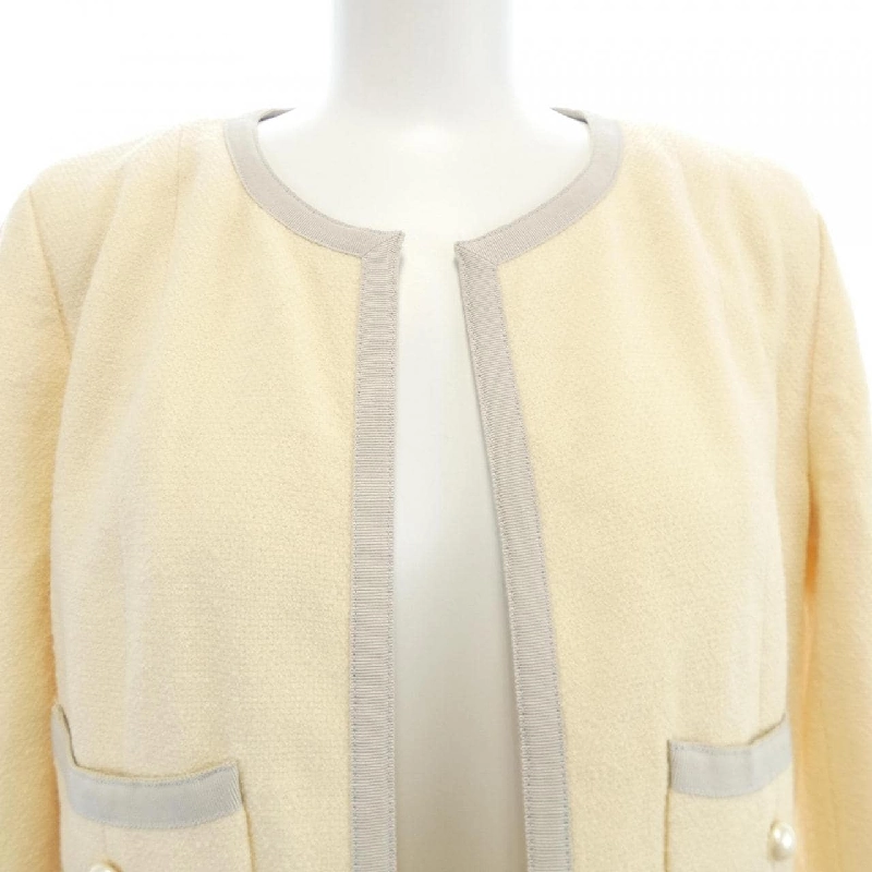 【Mã giảm giá】【Cổ điển】Áo khoác không cổ CHANEL 641133