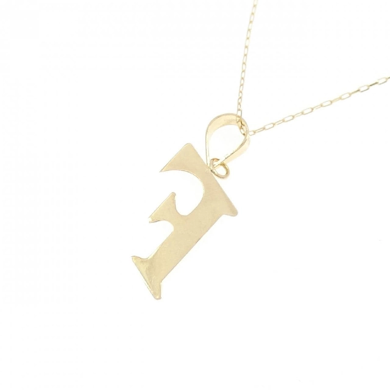 K18YG Chữ cái F Dây chuyền - Hàng hiệu Chính hãng 858052