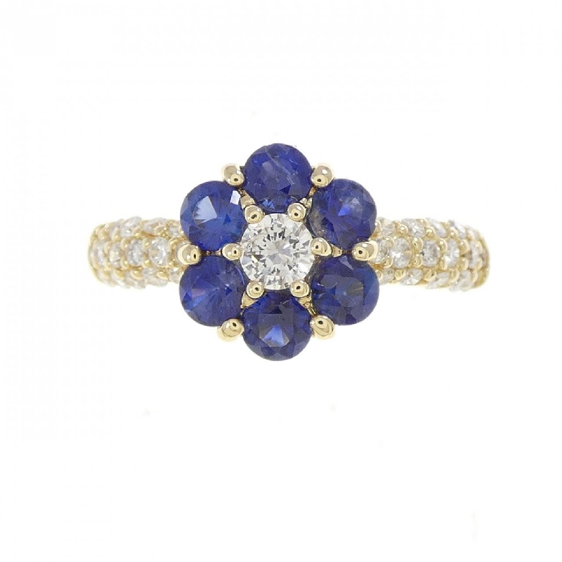 Nhẫn Sapphire Hoa K18YG 0.87CT 665807