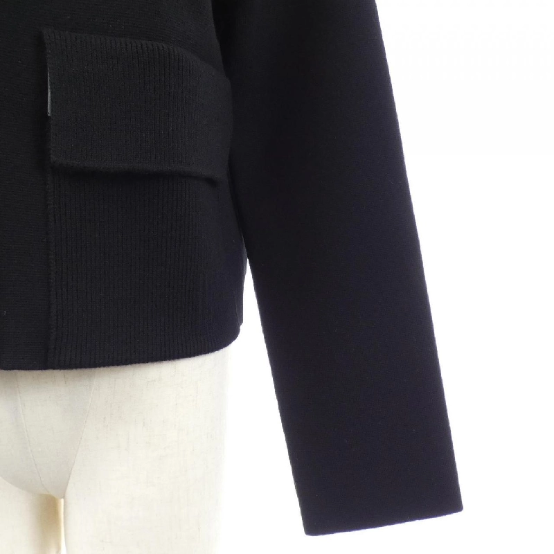 Áo khoác HERMES với chi tiết da và túi vá - Hàng hiệu Authentic 813565