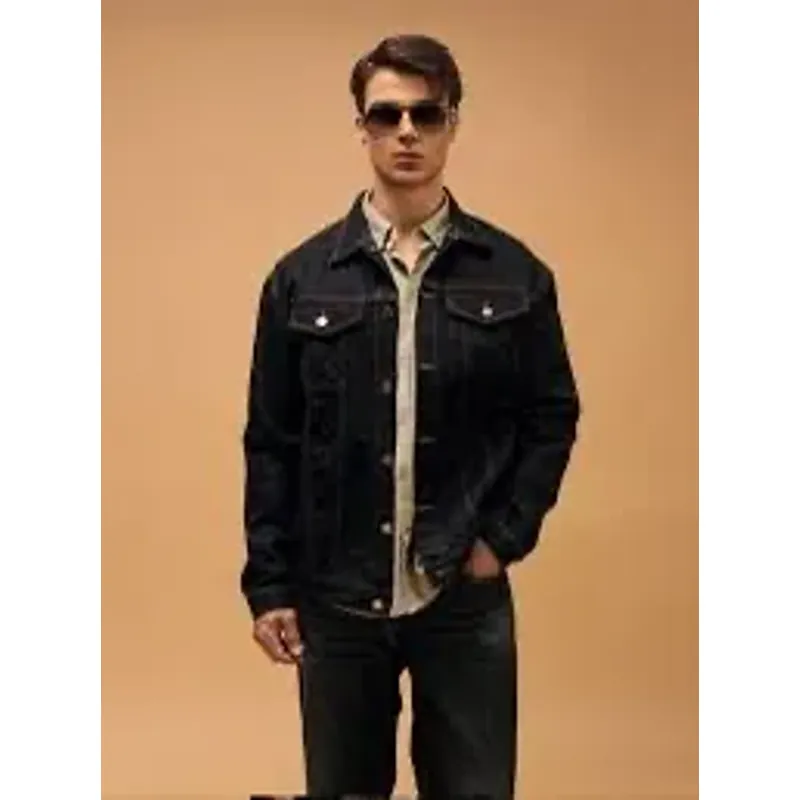 Áo khoác jean icondenim màu đen xanh size S 973464