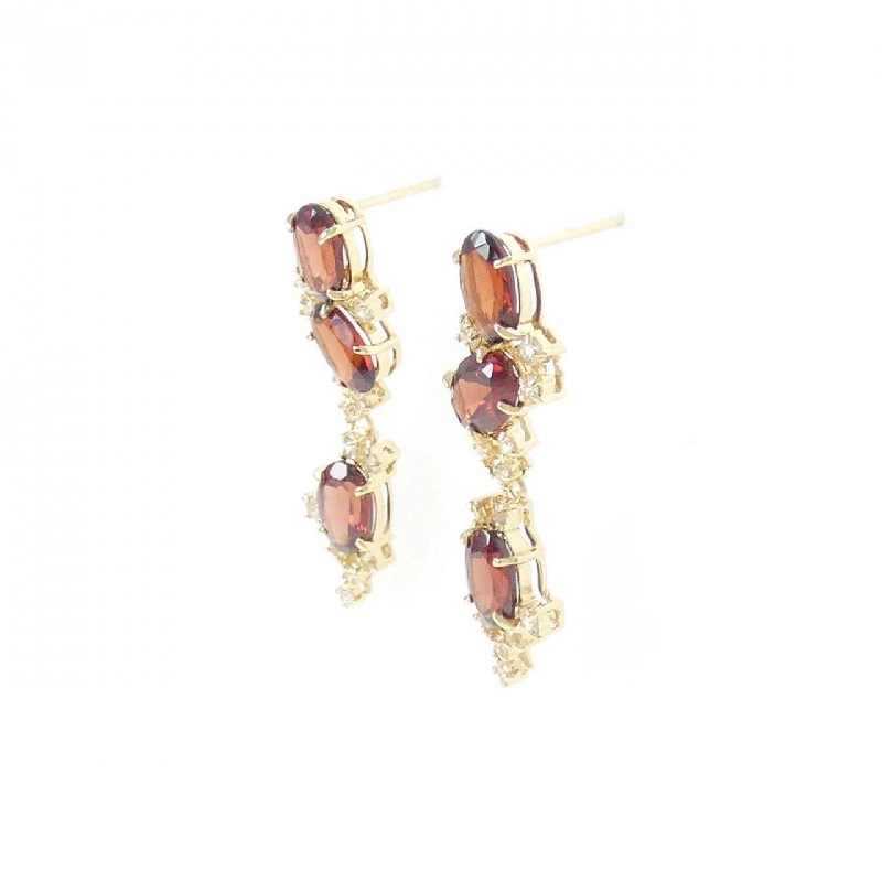 K18YG Garnet Bông tai - Hàng hiệu Chính hãng 876582