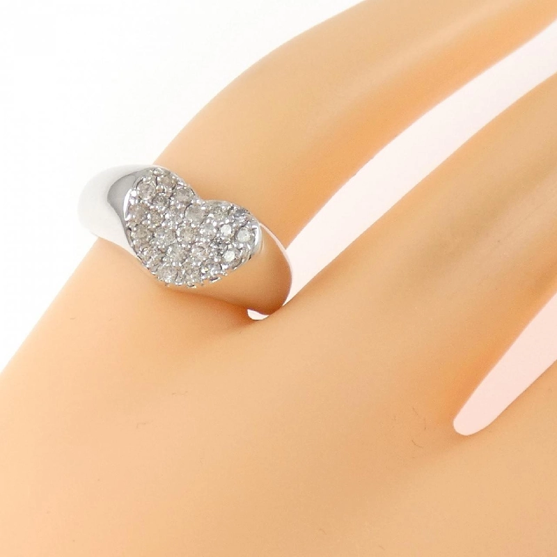 Nhẫn hồng ngọc K18WG hình trái tim đính đá kim cương 0.31CT - Hàng hiệu Chính hãng 851901