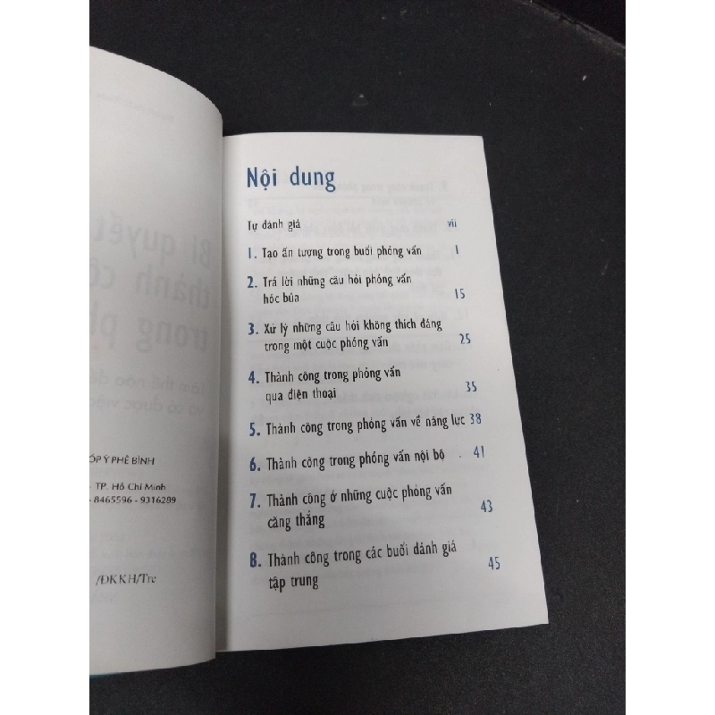 Bí quyết thành công trong phỏng vấn mới 80% ố nhẹ 2006 HCM2809 Bước đến thành công KỸ NĂNG 291591