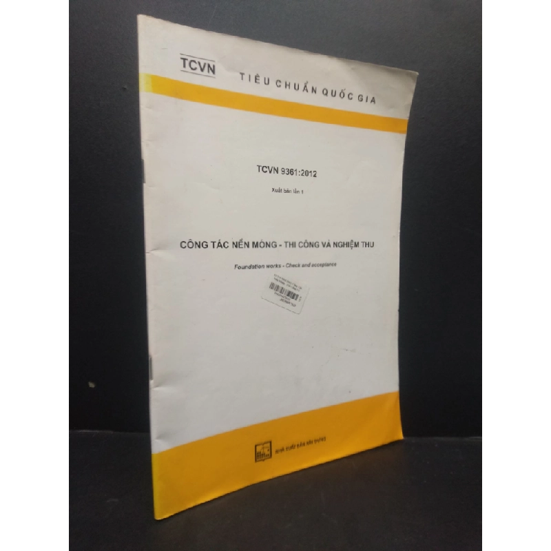 [Phiên Chợ Sách Cũ] Công tác nền móng - Thi công và nghiệm thu2015 2303 420758