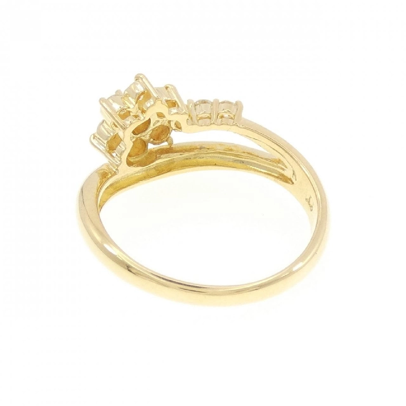 Nhẫn kim cương hoa K18YG 0.5CT 673409