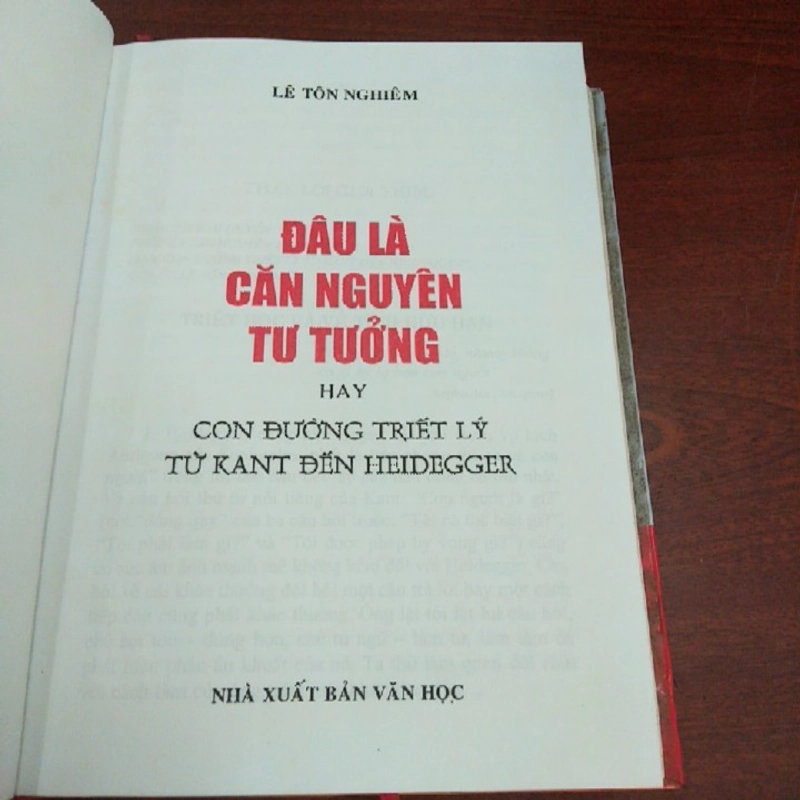 ĐÂU LÀ CĂN NGUYÊN TƯ TƯỞNG HAY CON ĐƯỜNG TRIẾT LÝ TỪ KANT ĐẾN HEIDEGGER 261955