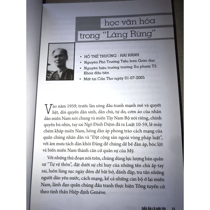 Tập hồi ký Trường Sư phạm Tây Nam Bộ - Dấu ấn cả đởi tôi 708211
