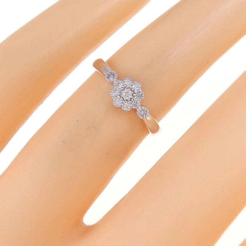 Nhẫn kim cương K10WG hoa 0.07CT 670133