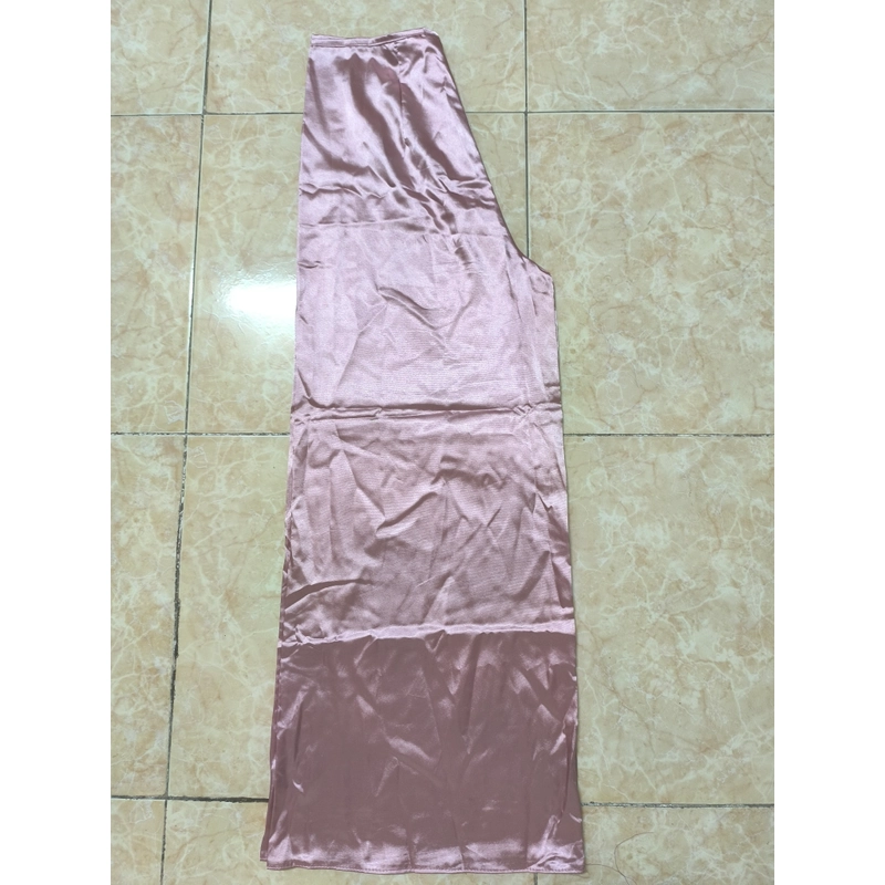 áo dài cách tân nhung the tay voan màu hồng vỏ đỗ 528950