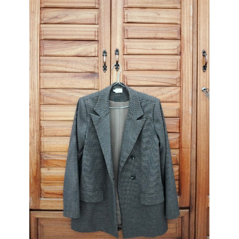 Áo khoác blazer nữ, caro nhí 9413