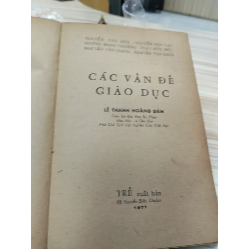 Các vấn để giáo dục_Sách hay về giáo dục trước 75_Lê Thanh Hoàng Dân  688793