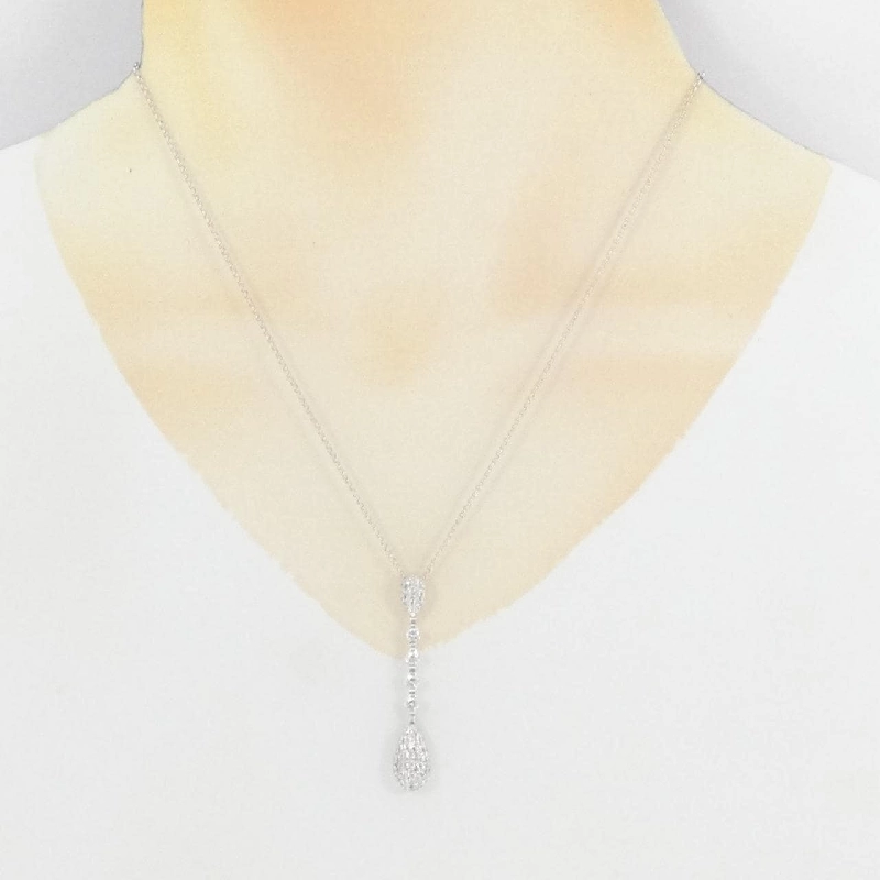 K18WG Pave Diamond Necklace 1.00CT - Hàng hiệu Authentic 858963