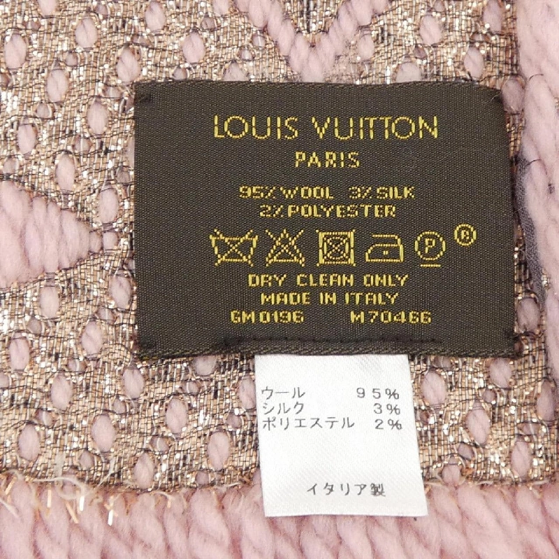 Louis Vuitton LOUIS VUITTON Echarpe Logo Mania Shine M70466 Khăn quàng - Hàng hiệu Chính hãng 833590