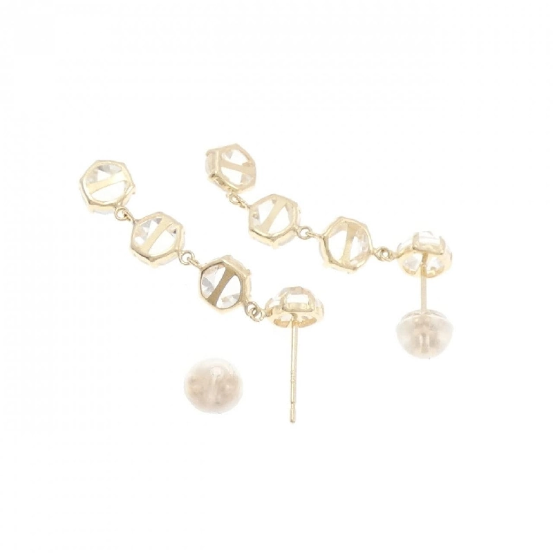 K10YG Bông tai Topaz Trắng - Hàng hiệu Chính hãng 866405