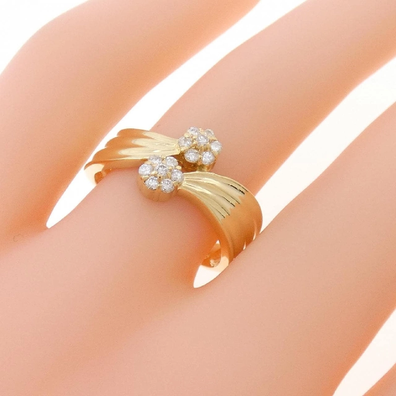 Nhẫn kim cương hoa K18YG 0.21CT - Hàng hiệu Authentic 847188