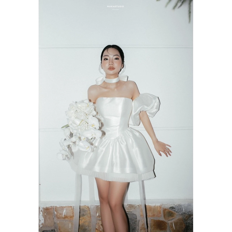 Đầm nữ thời trang size s màu trắng mới 443543