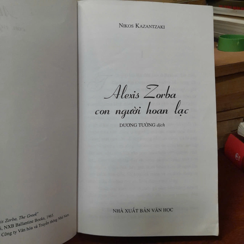 ALEXIS ZORBA CON NGƯỜI HOANG LẠC - NIKOS KAZANTZAKI 536411