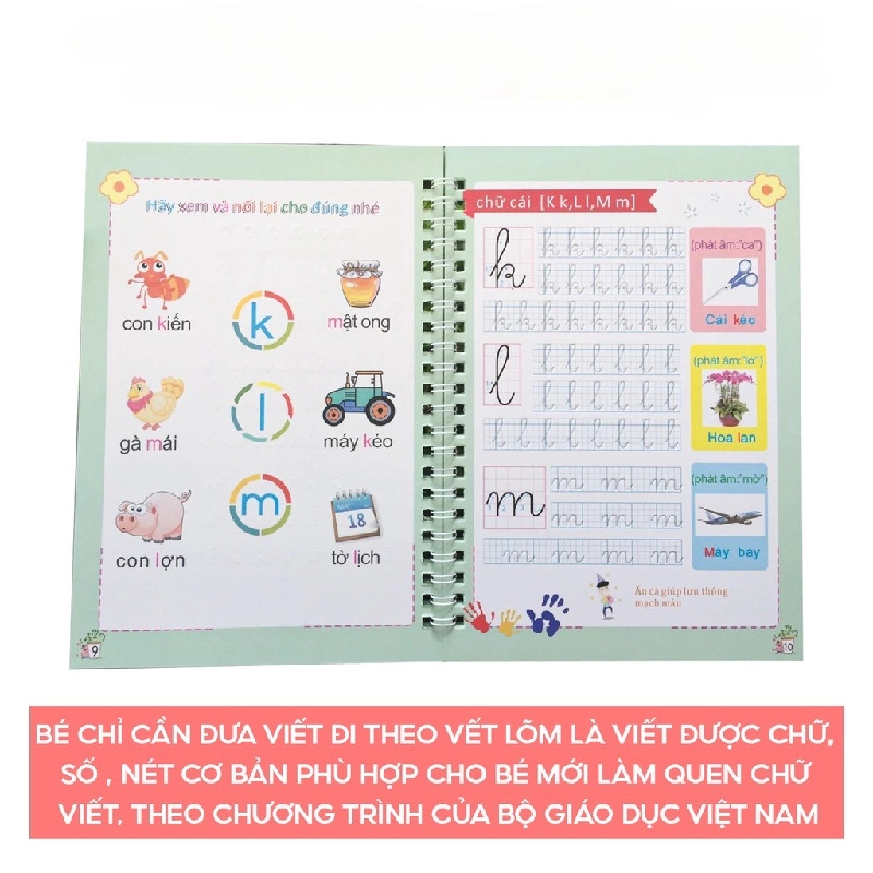 Sách Vở luyện viết chữ thần kỳ tự xóa được (Bộ 3 quyển) 531107