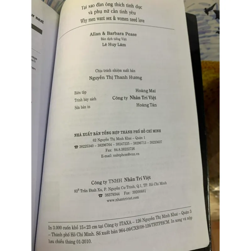 Tại Sao Đàn Ông Thích Tình Dục Phụ Nữ Cần Tình Yêu - Allan & Barbara Pease 928042