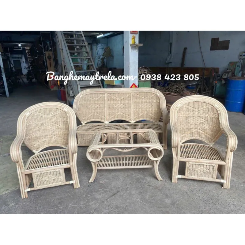 Sofa salon mây đan kín 790114