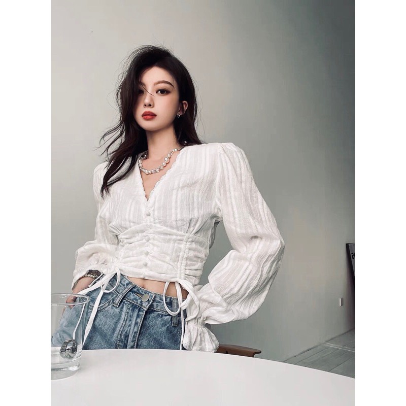 crop top rút dây size M còn mới (đã cắt mác, chưa sử dũng) 22884