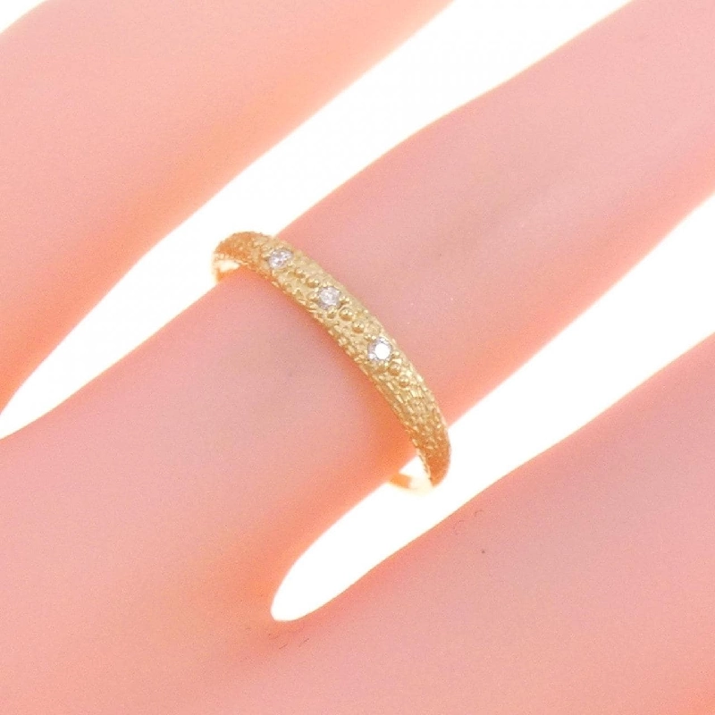 Nhẫn kim cương ba viên K18YG 0.03CT - Hàng hiệu Authentic 856296