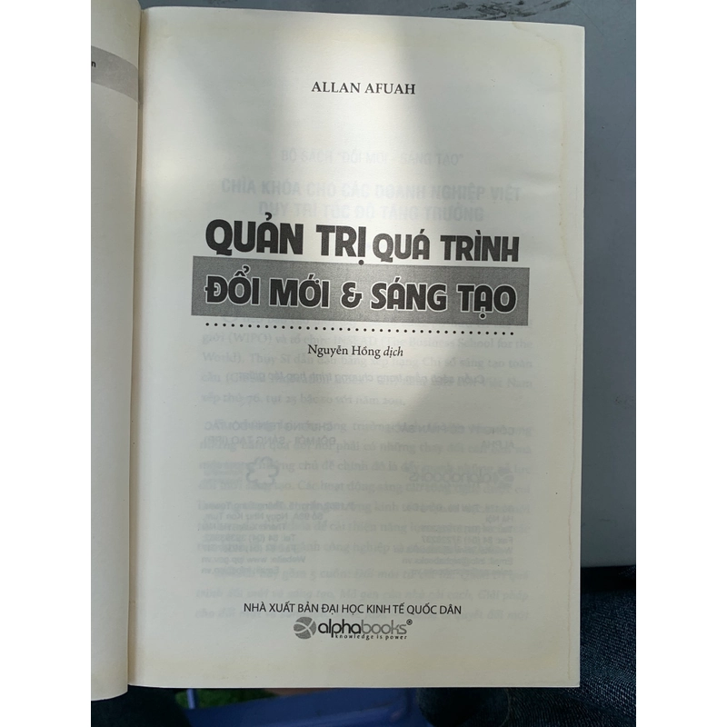 QUẢN TRỊ QUÁ TRÌNH ĐỔI MỚI & SÁNG TẠO - ALLAN AFUAH 545991