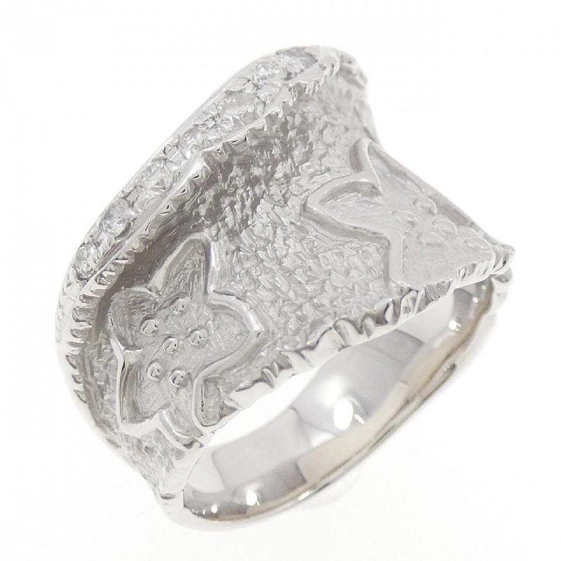 Nhẫn kim cương hoa K18WG 0.23CT - Hàng hiệu Authentic 855038