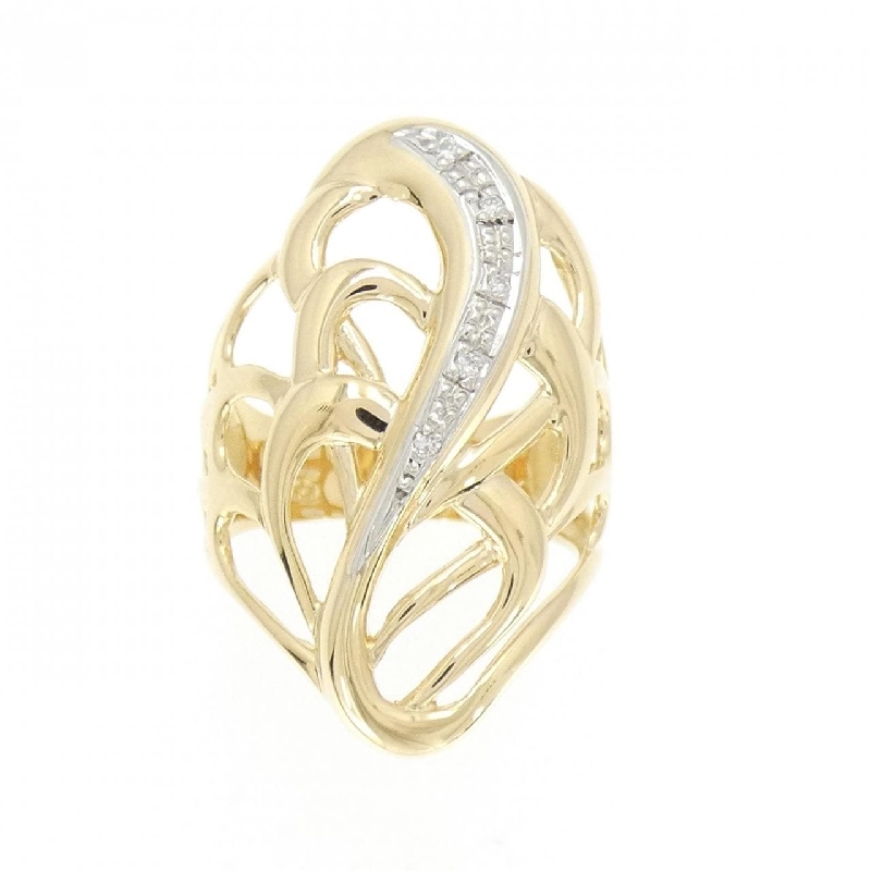 Nhẫn kim cương K18YG/PT900 0.04CT 671701