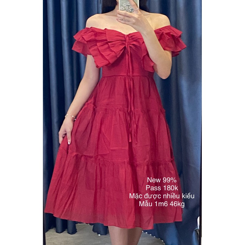 Đầm đỏ dáng dài free size 146913