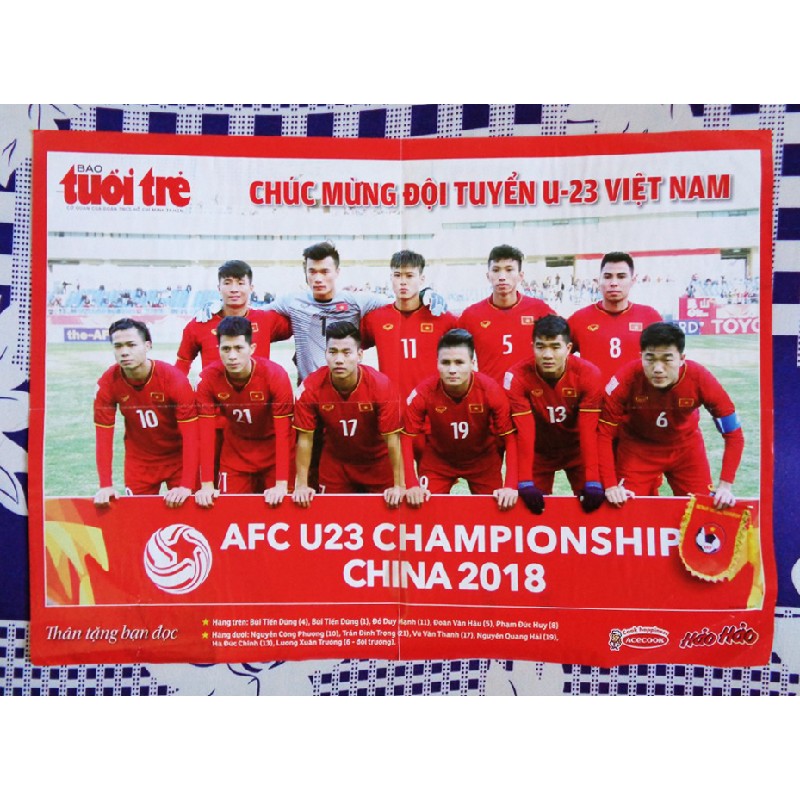 Poster Chúc mừng đội tuyển U-23 Việt Nam AFC U23 Championship China 2018 22239