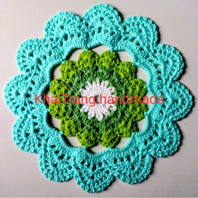 Lót bình hoa len đường kính 26cm-27cm. Khai Trang handmade. Mới 100% 751213