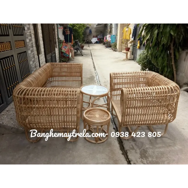 Bàn ghế sofa tổ yến mây tự nhiên 791806