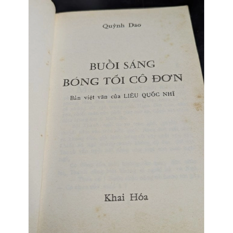 Buổi sáng bóng tối cô đơn - Quỳnh Dao ( Liêu Quốc Nhĩ dịch ) 750909