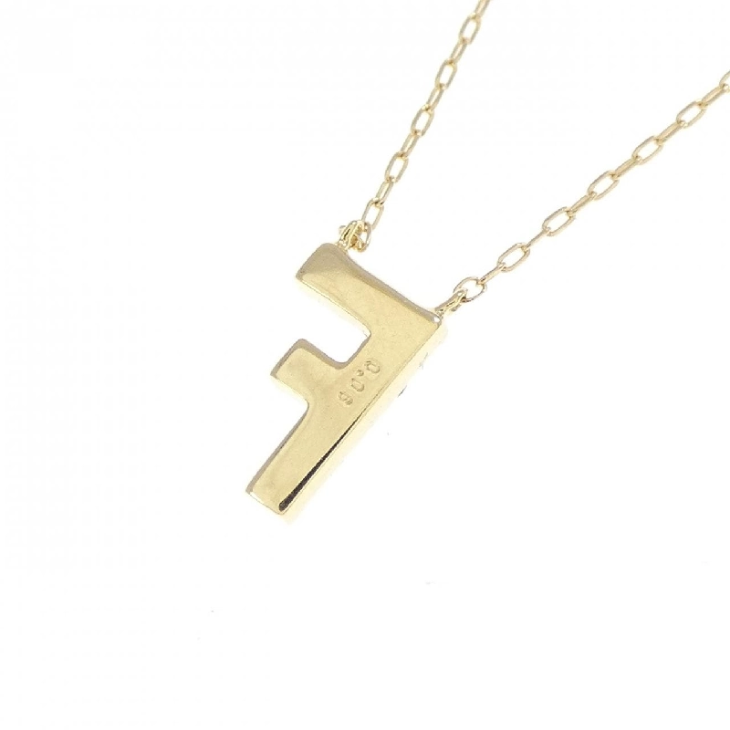 K18YG Chữ cái F Dây chuyền Kim cương 0.06CT - Hàng hiệu Chính hãng 857100