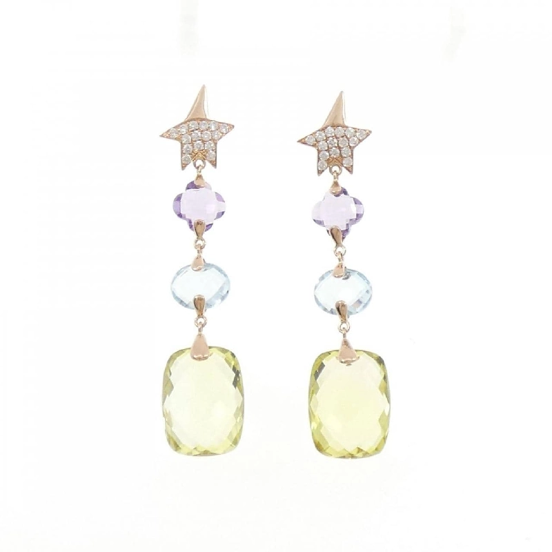 K18PG Ngôi sao Đá màu Bông tai - Hàng hiệu Chính hãng 874546