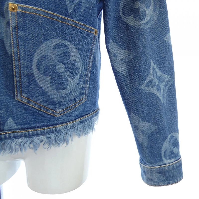 Áo khoác denim Louis Vuitton LOUIS VUITTON Giant Monogram Không cổ FKJA06ZPY 631234
