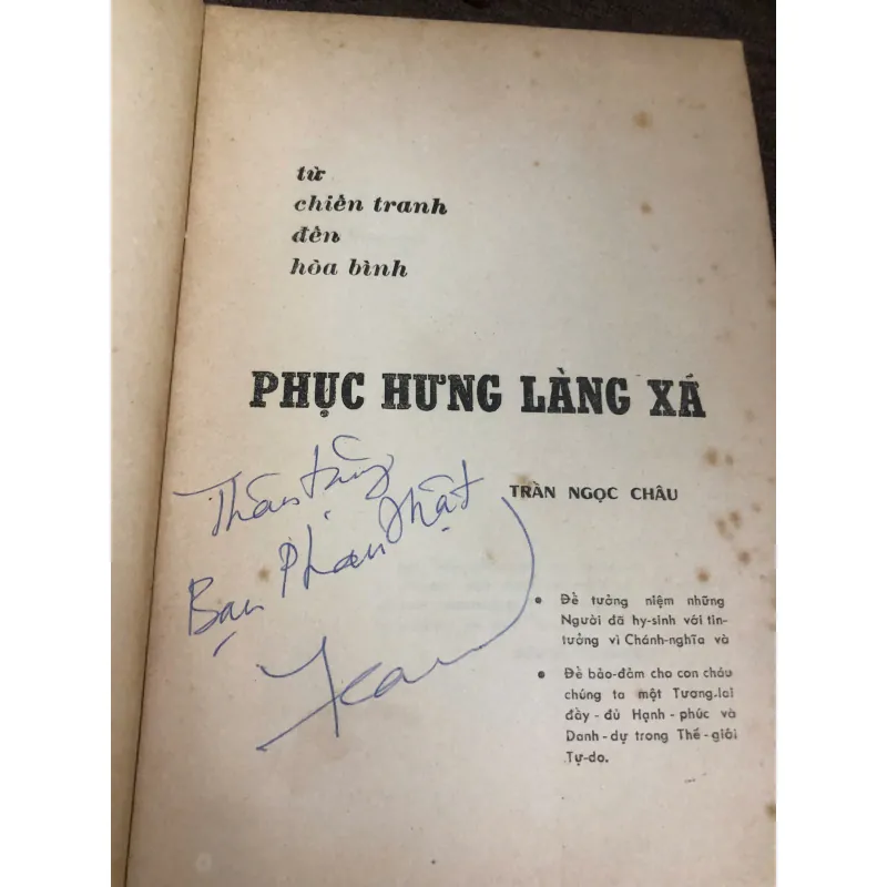 PHỤC HƯNG LÀNG XÃ (TỪ CHIẾN TRANH ĐẾN HÒA BÌNH) - CÓ CHỮ KÝ TÁC GIẢ 597933