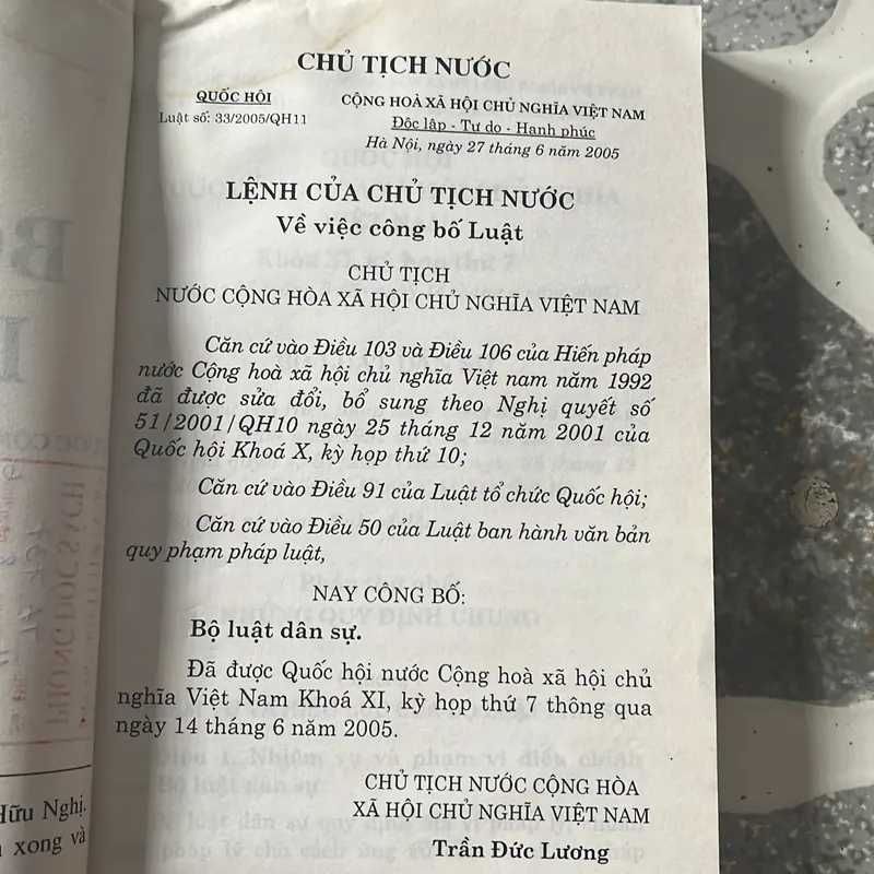[pháp luật] Bộ luật Dân sự 2005 709269