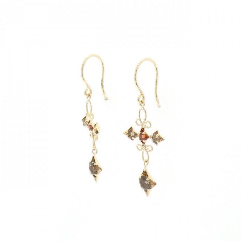 K18YG Bông tai Garnet - Hàng hiệu Chính hãng 864368